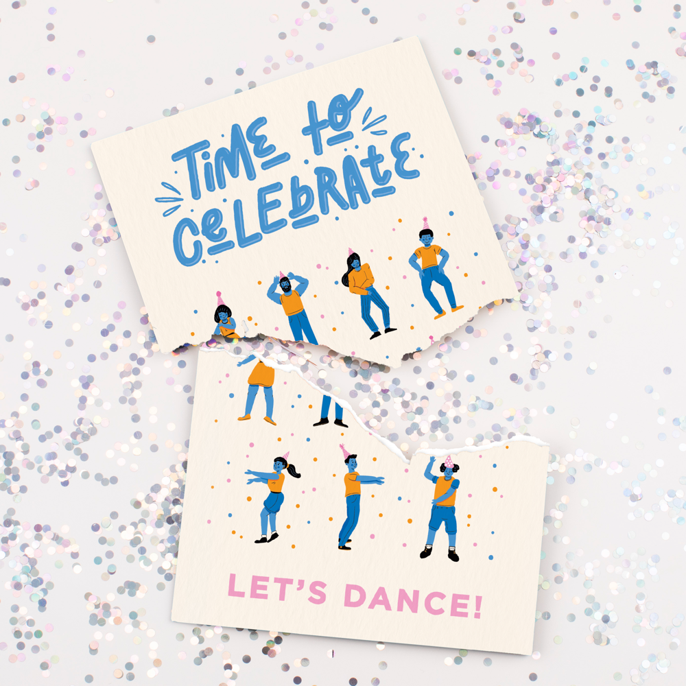 Endless Macarena Card with Glitter Joker Greeting