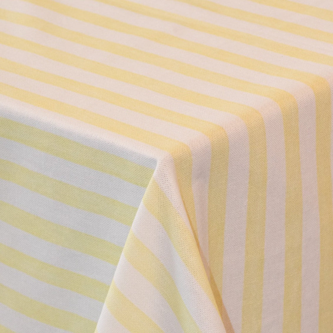 Buttercream Yellow Stripe Tablecloth Ro'Table