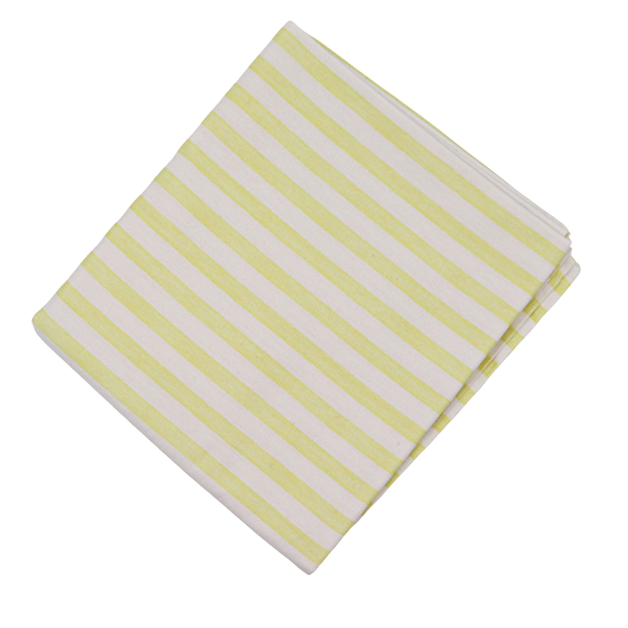 Buttercream Yellow Stripe Tablecloth Ro'Table