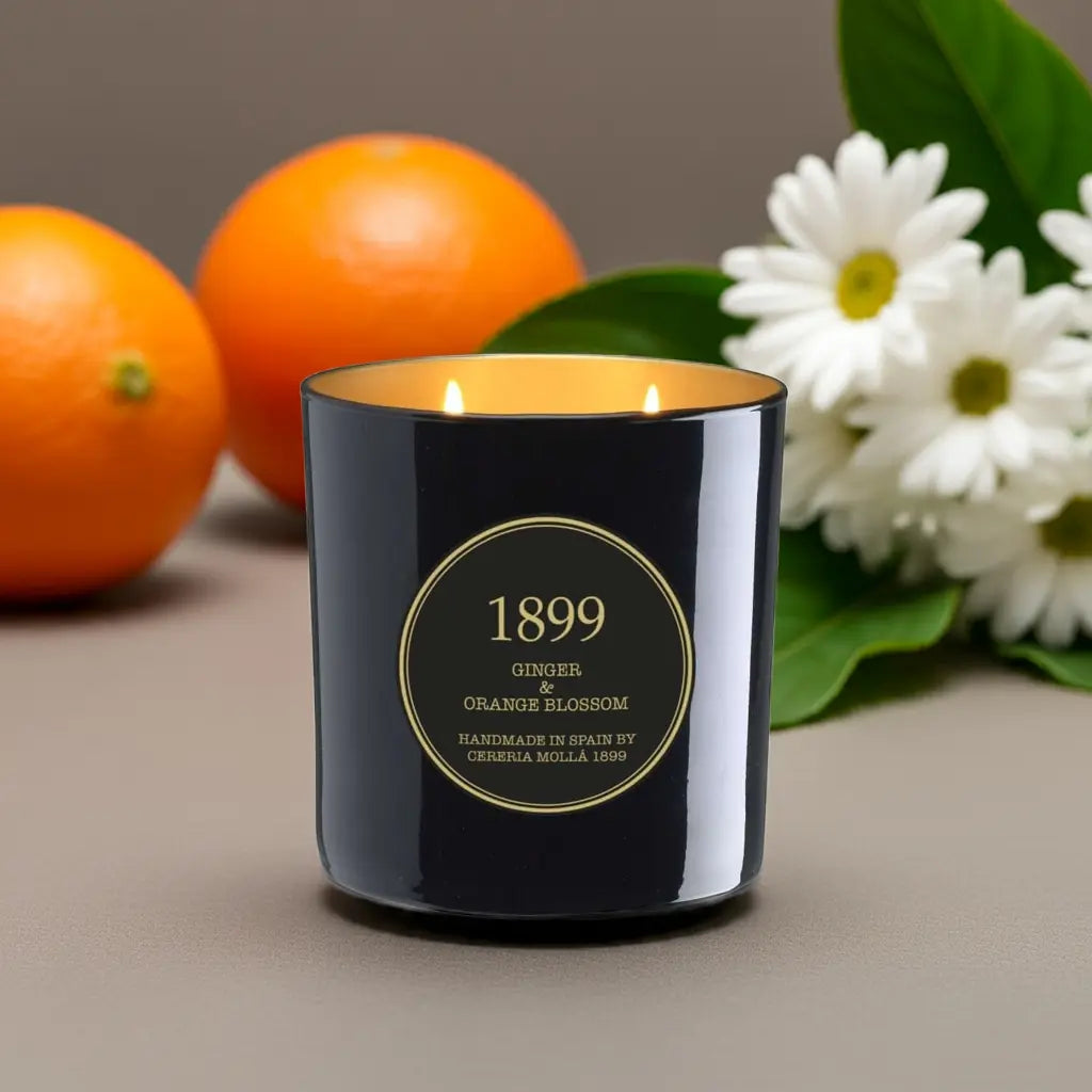 Ginger & Orange Blossom Black & Gold Premium Candle Coastous