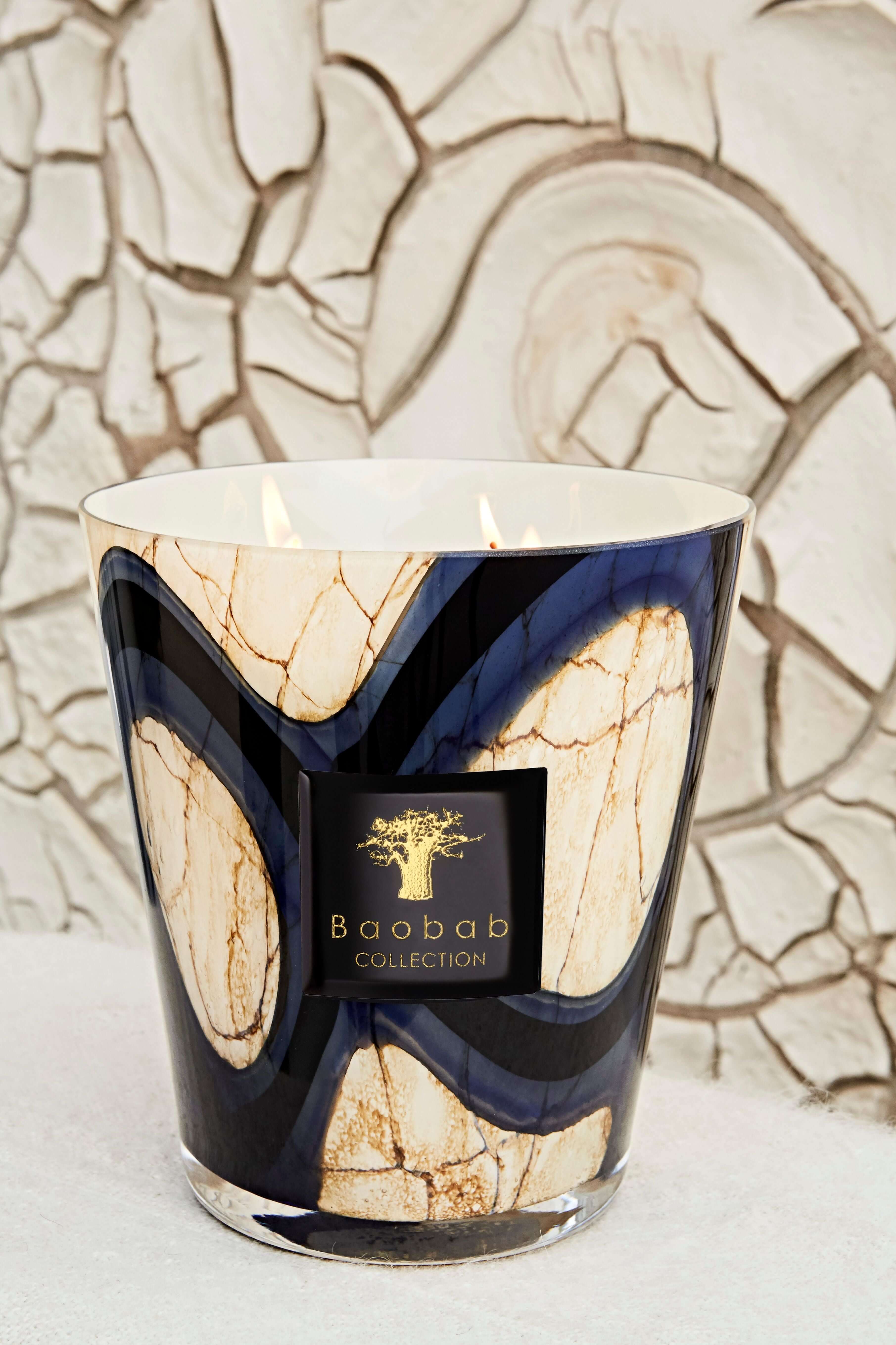 Baobab Collection - Candle Stones Lazuli - Cardamom-Sea Salt-Musk - MAX16 - Coastous