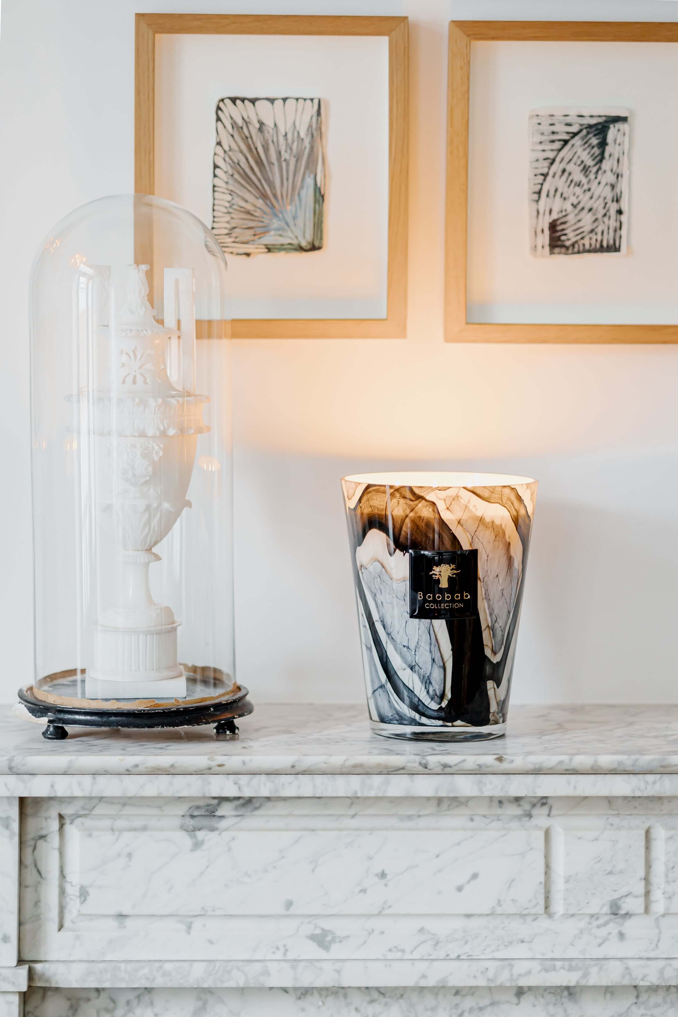 Baobab Collection - Candle Stones Marble - Leather - Tuberose - Berries - MAX16 - Coastous