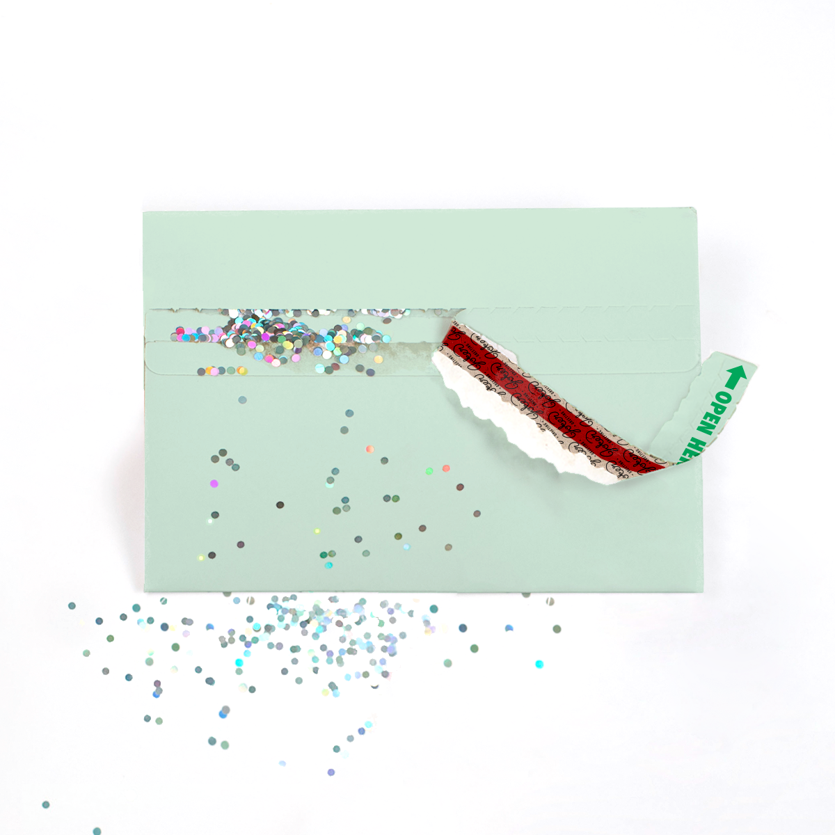 Glitter Trap Mint Envelope (1-Pack) Joker Greeting