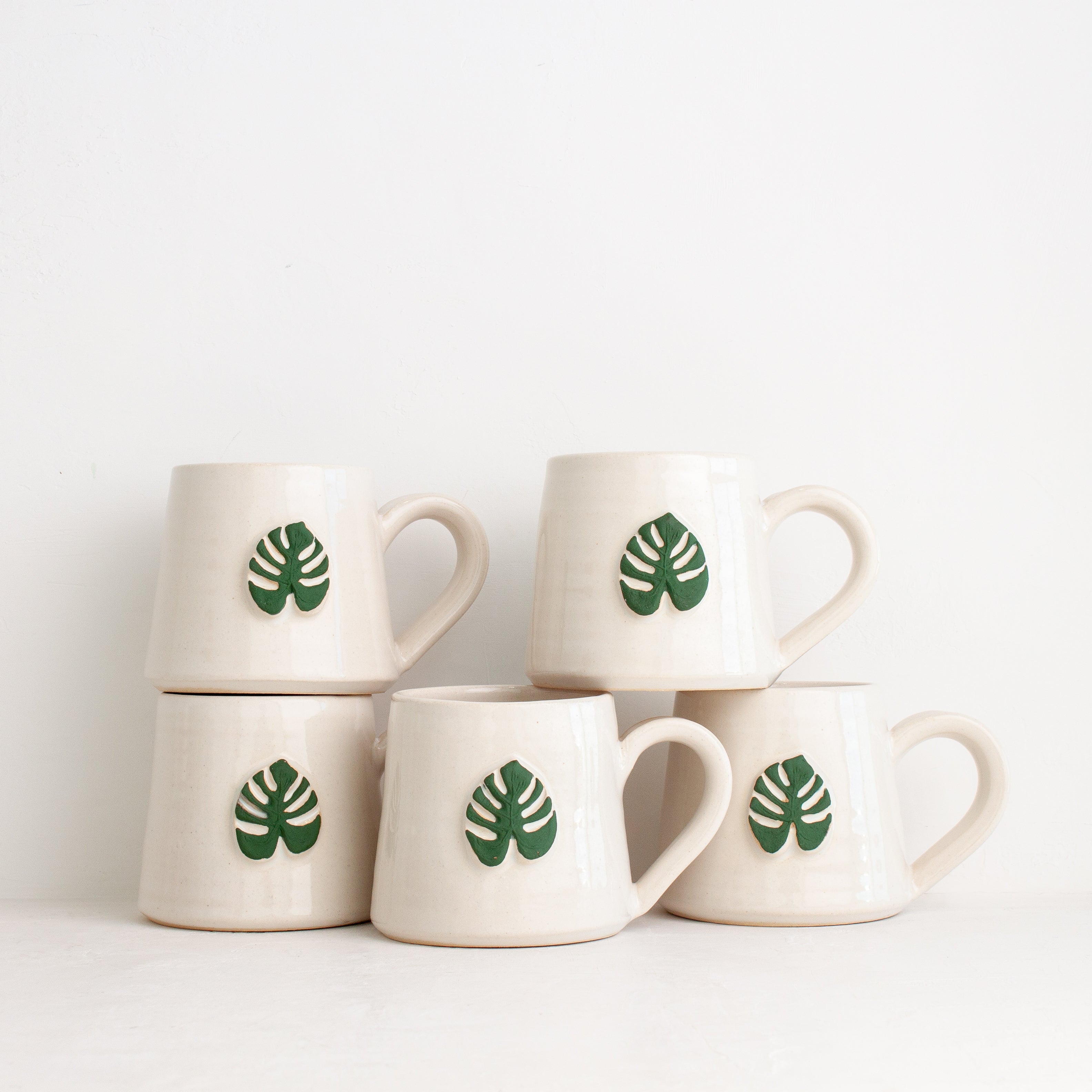 Monstera Mug Black Oak Art