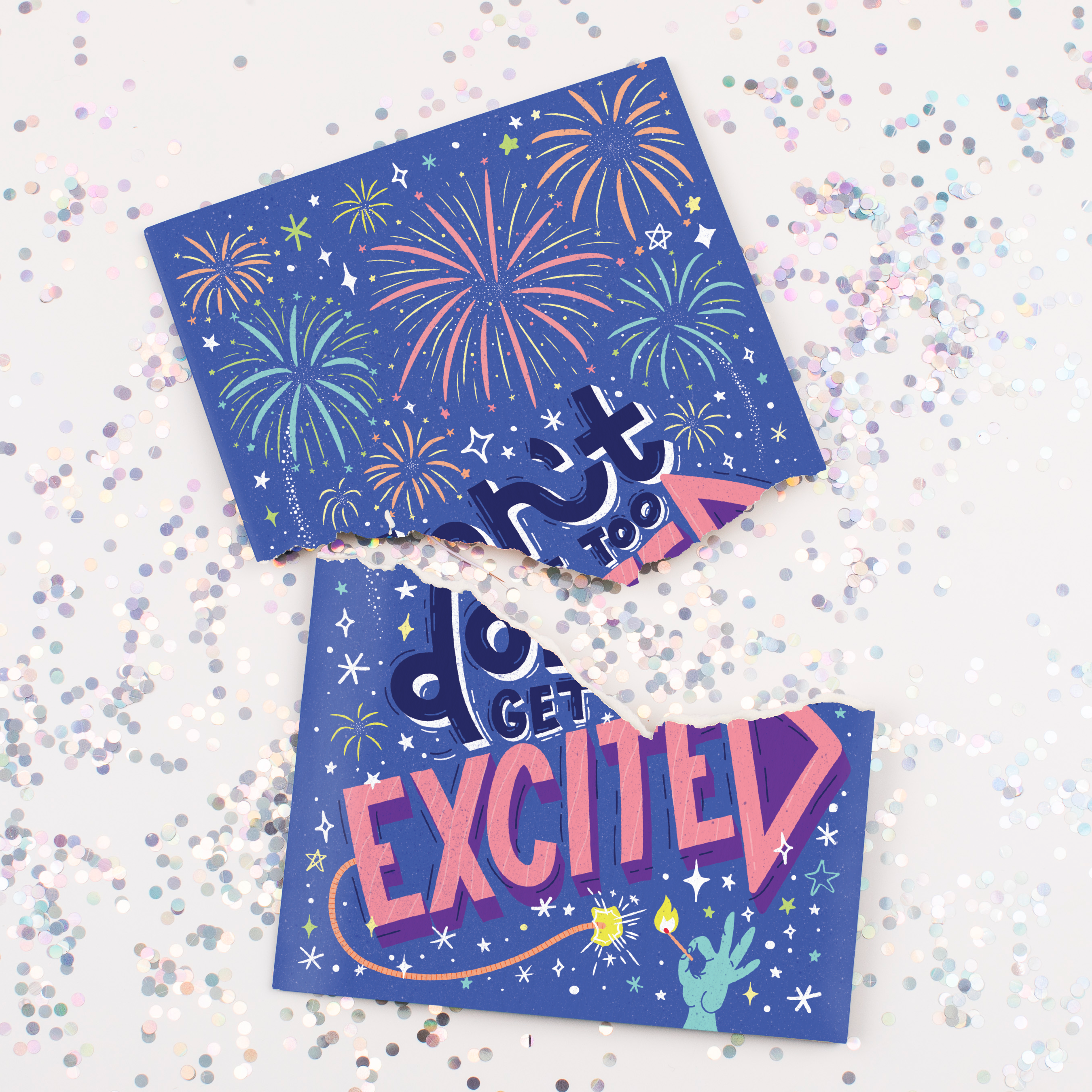 Endless NSFW Moaning Congrats Card with Glitter Joker Greeting