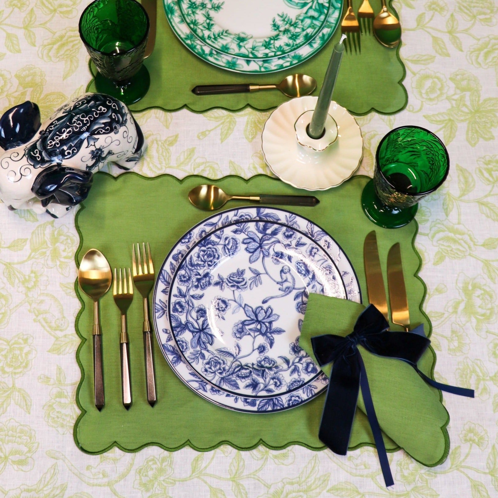 Extra Tall Pine Green Taper Candle, 1 Case of 24 Packs (4 Candles per Pack) Ro'Table