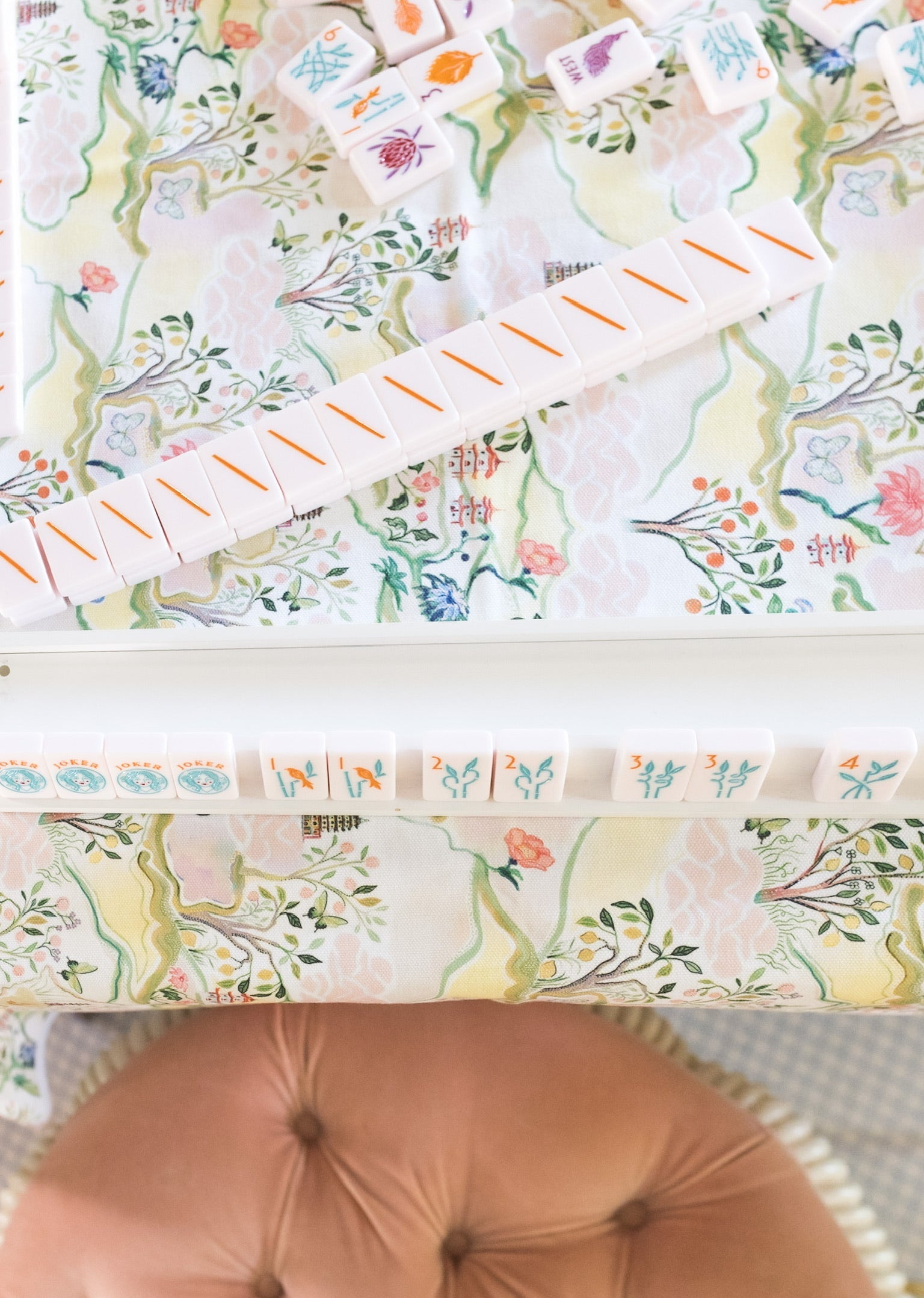 Scalloped Square Table Topper | Pink Pagoda