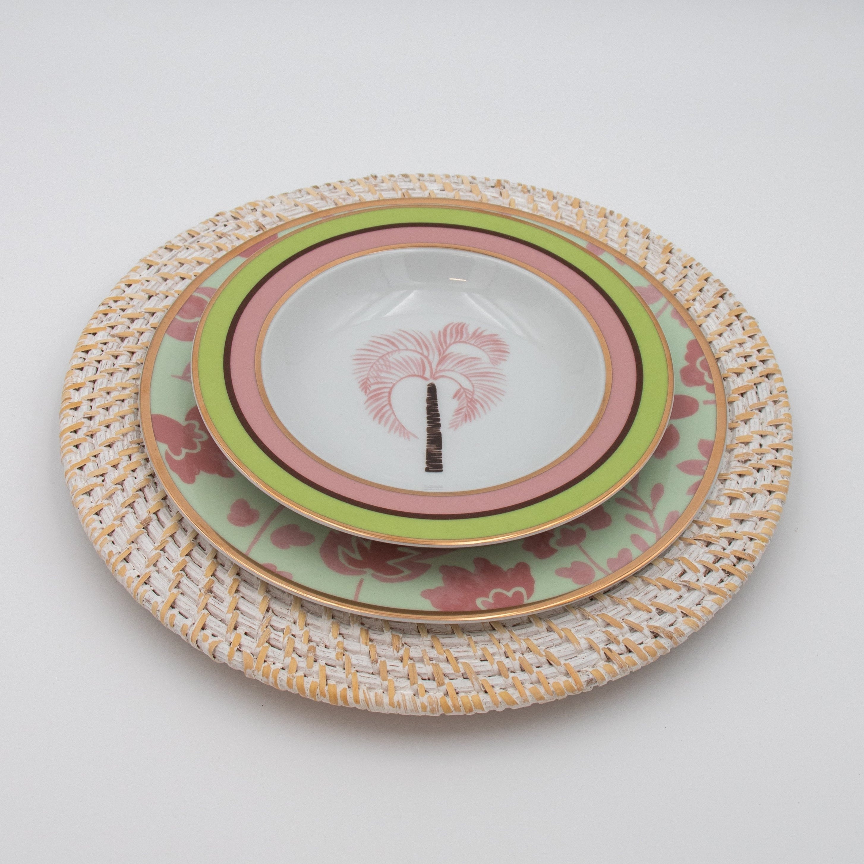 Pistachio & Lychee Palm Soup Bowl - Set of 4 (+1 Bonus Bowl) Ro'Table