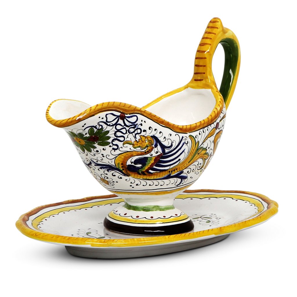 RAFFAELLESCO: Gravy Sauce Boat with Tray
