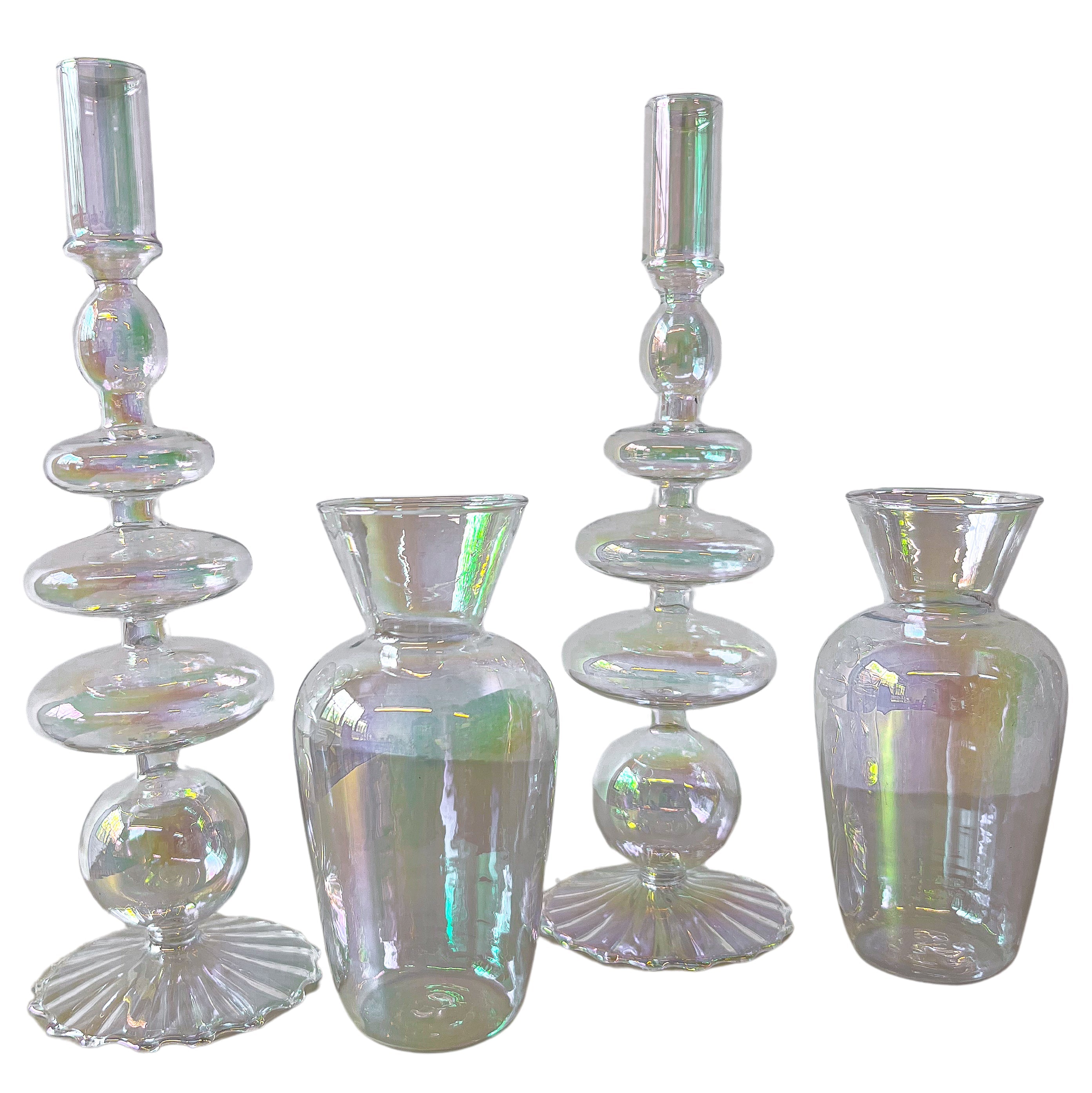 Rainbow Prism Vase - Pair Ro'Table