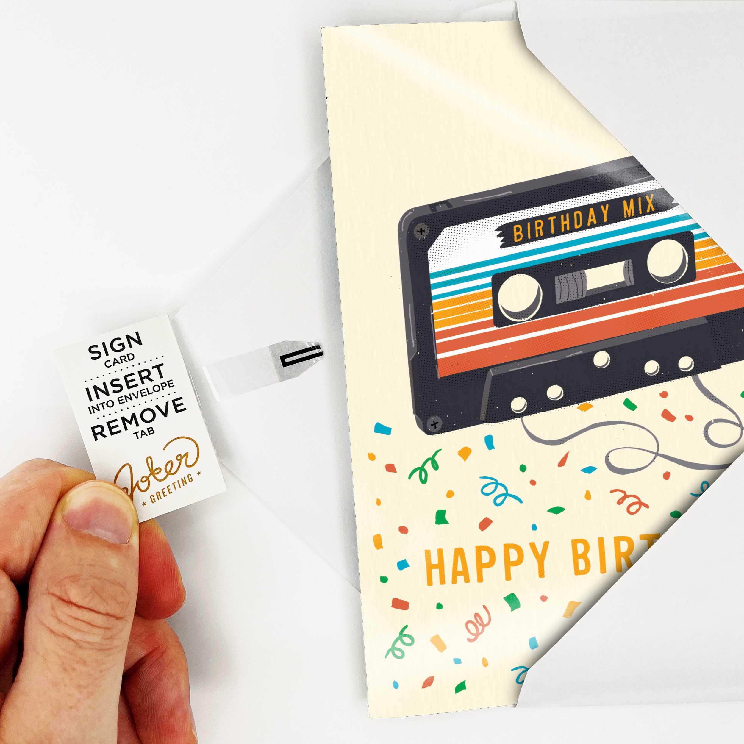 Endless "Never Gonna Give You Up" Birthday Card with Glitter Joker Greeting