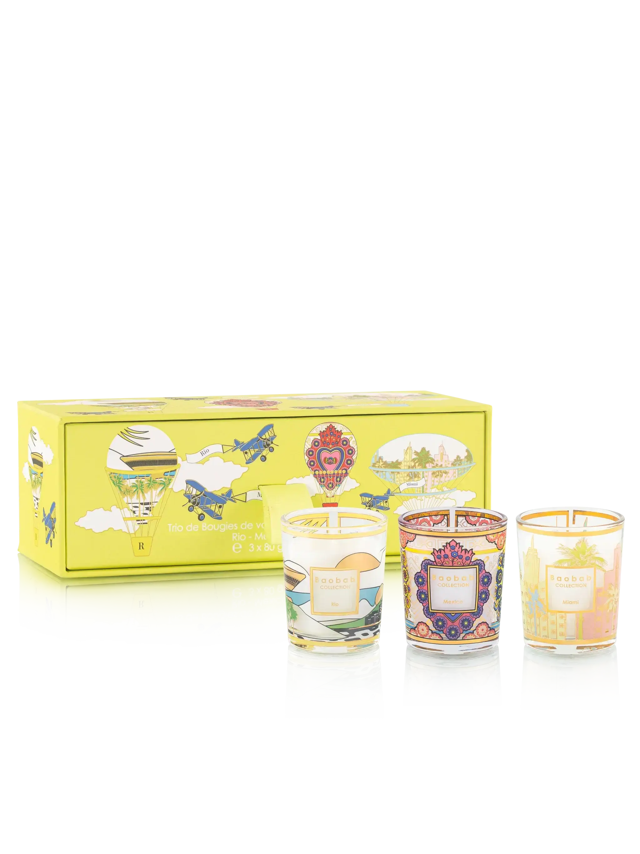 TRIO TRAVEL CANDLES RIO-MEXICO-MIAMI Coastous