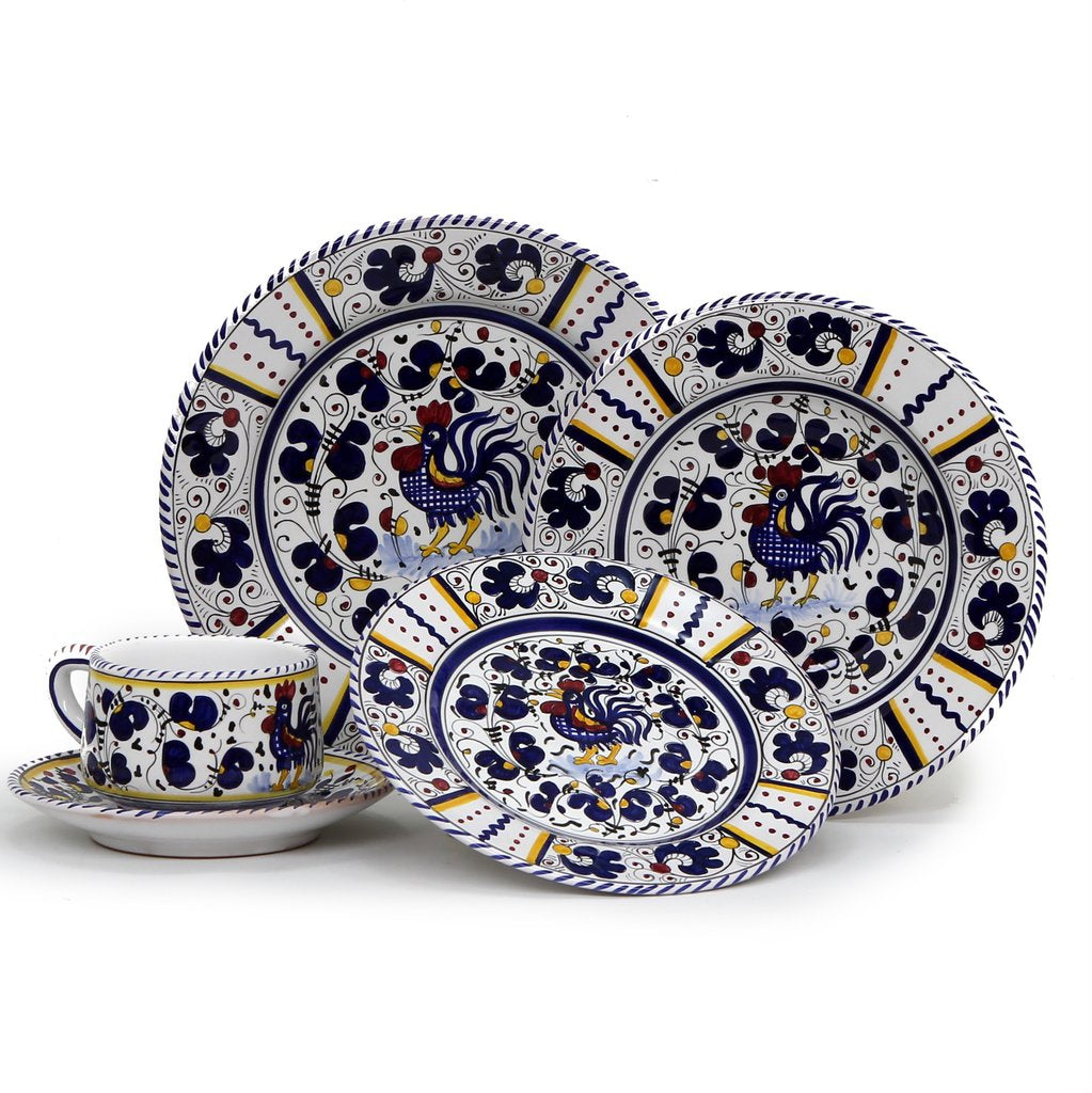 ORVIETO BLUE ROOSTER: 5 Pieces Place Setting