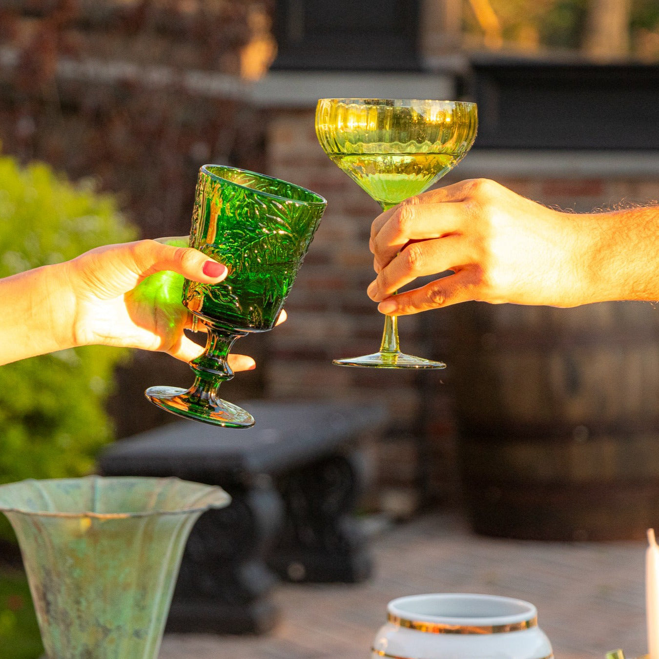 Sage Ribbed Coupe - Set of 4 Ro'Table