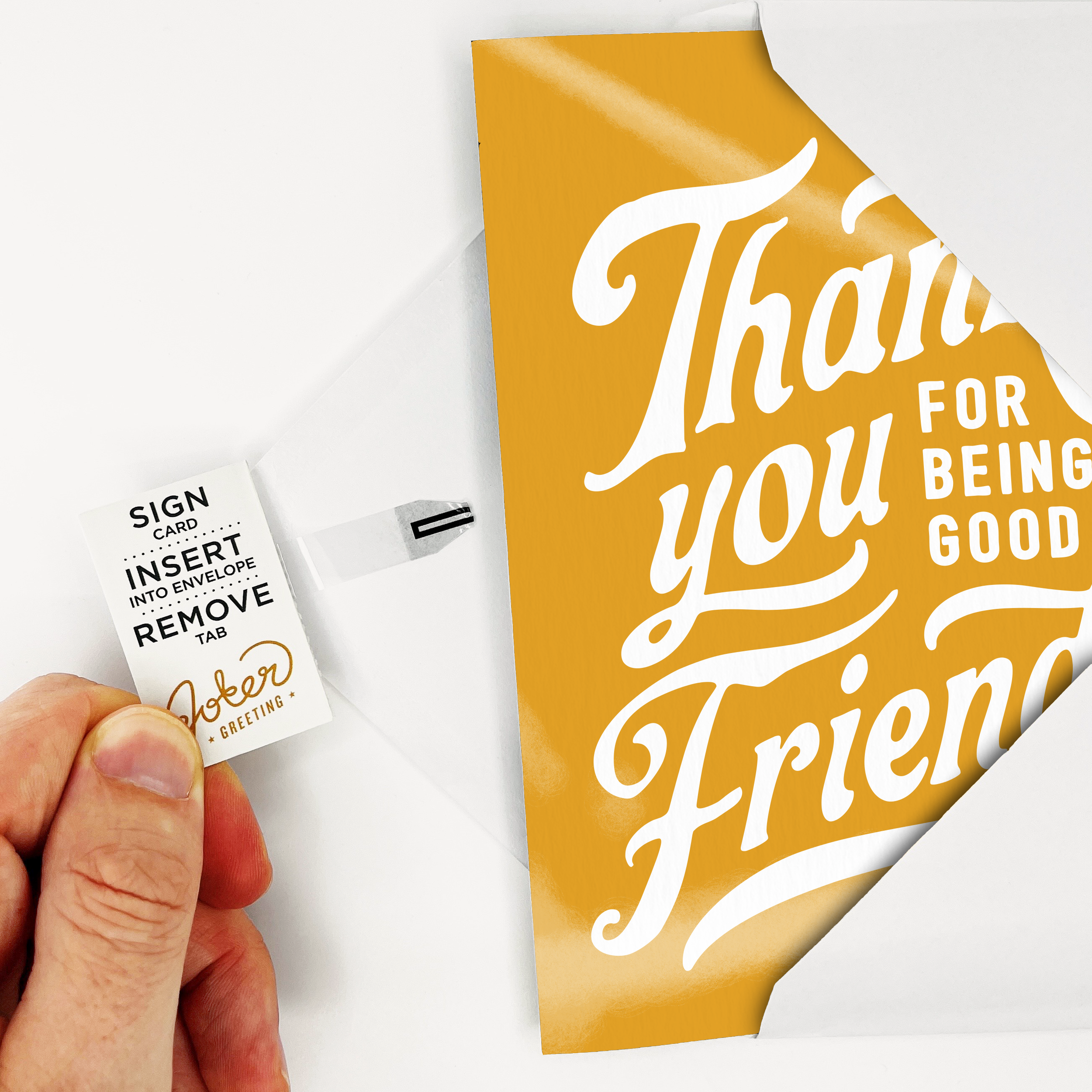 Endless Thank You Card with Glitter Joker Greeting