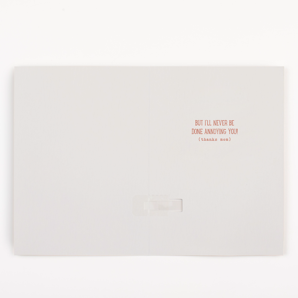 Endless Thank You Mom Card with Glitter Joker Greeting