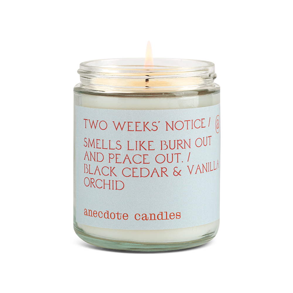 Two Weeks Notice Anecdote Candles