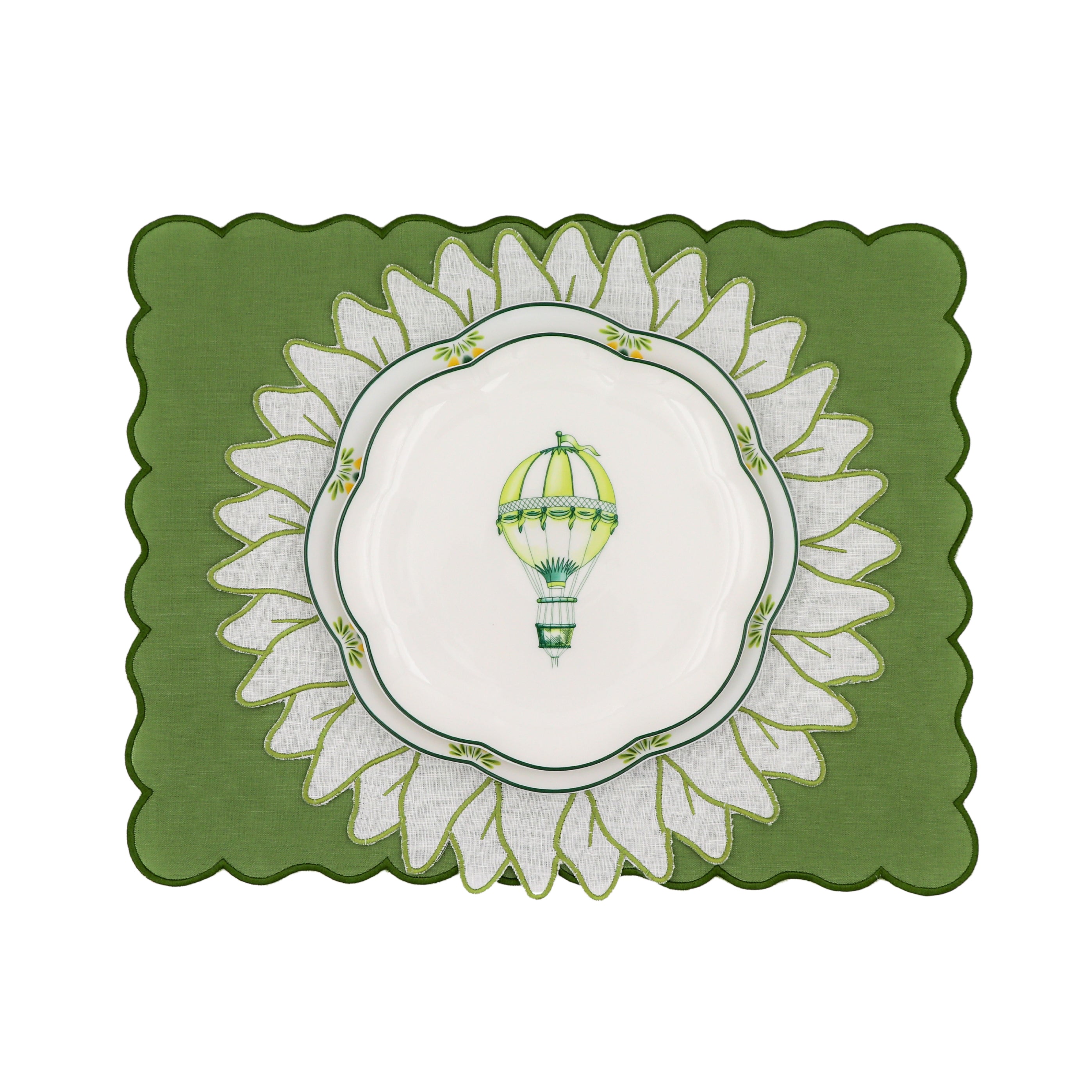 Valensole Lavender Scalloped Starter Plate - Set of 4 (+1 Bonus Plate) Ro'Table