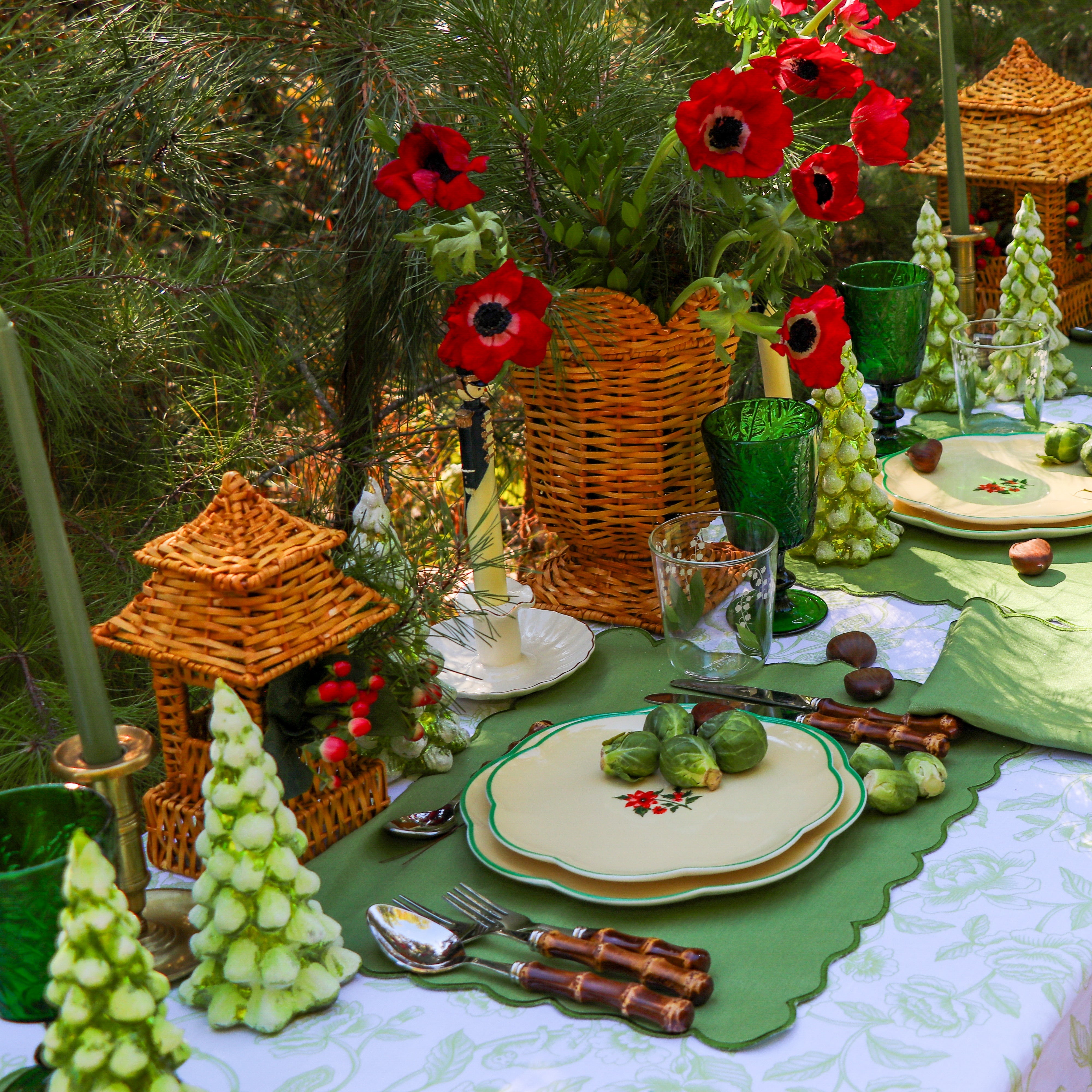 Winter-glow Pine Tree - Pair Ro'Table