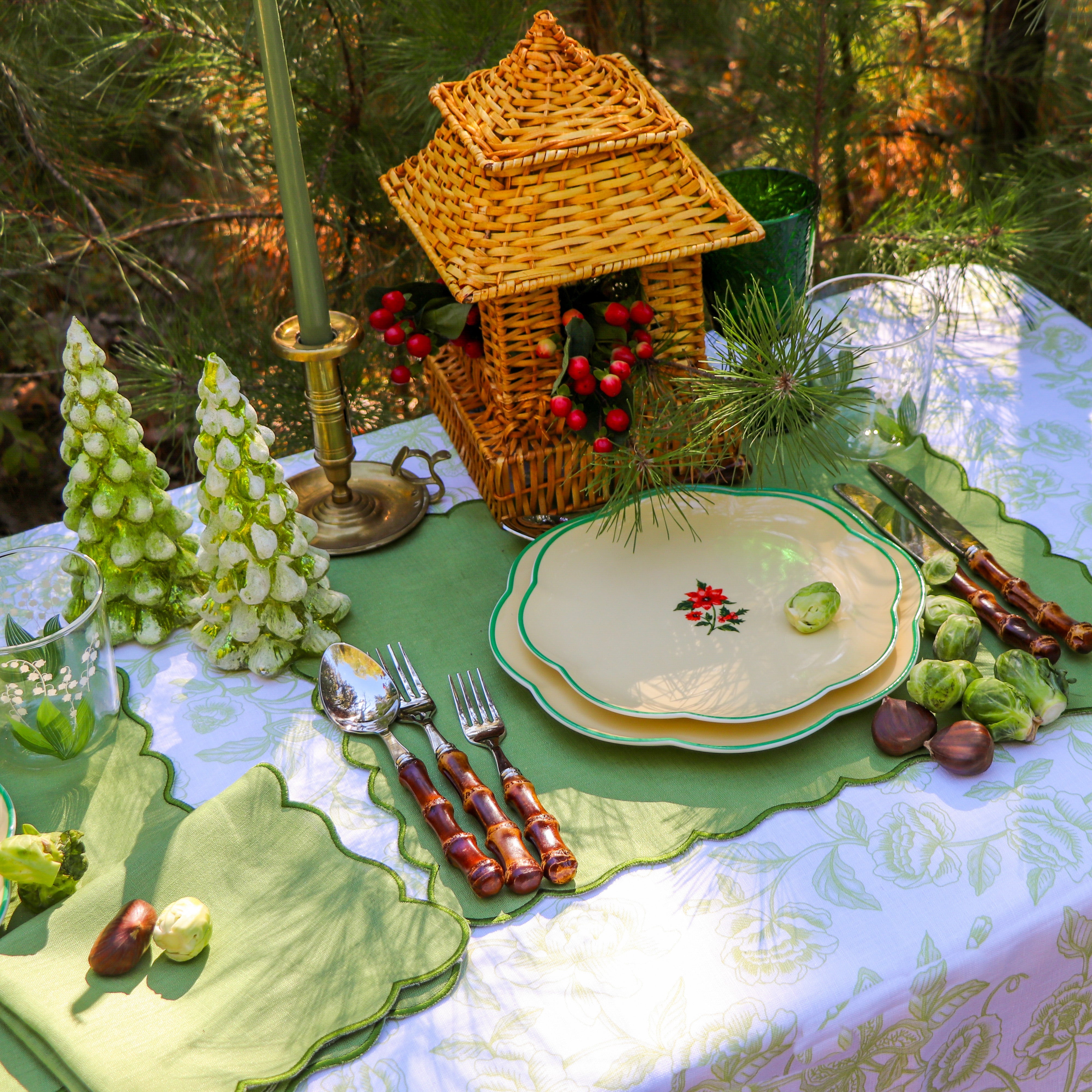 Winter-glow Pine Tree - Pair Ro'Table