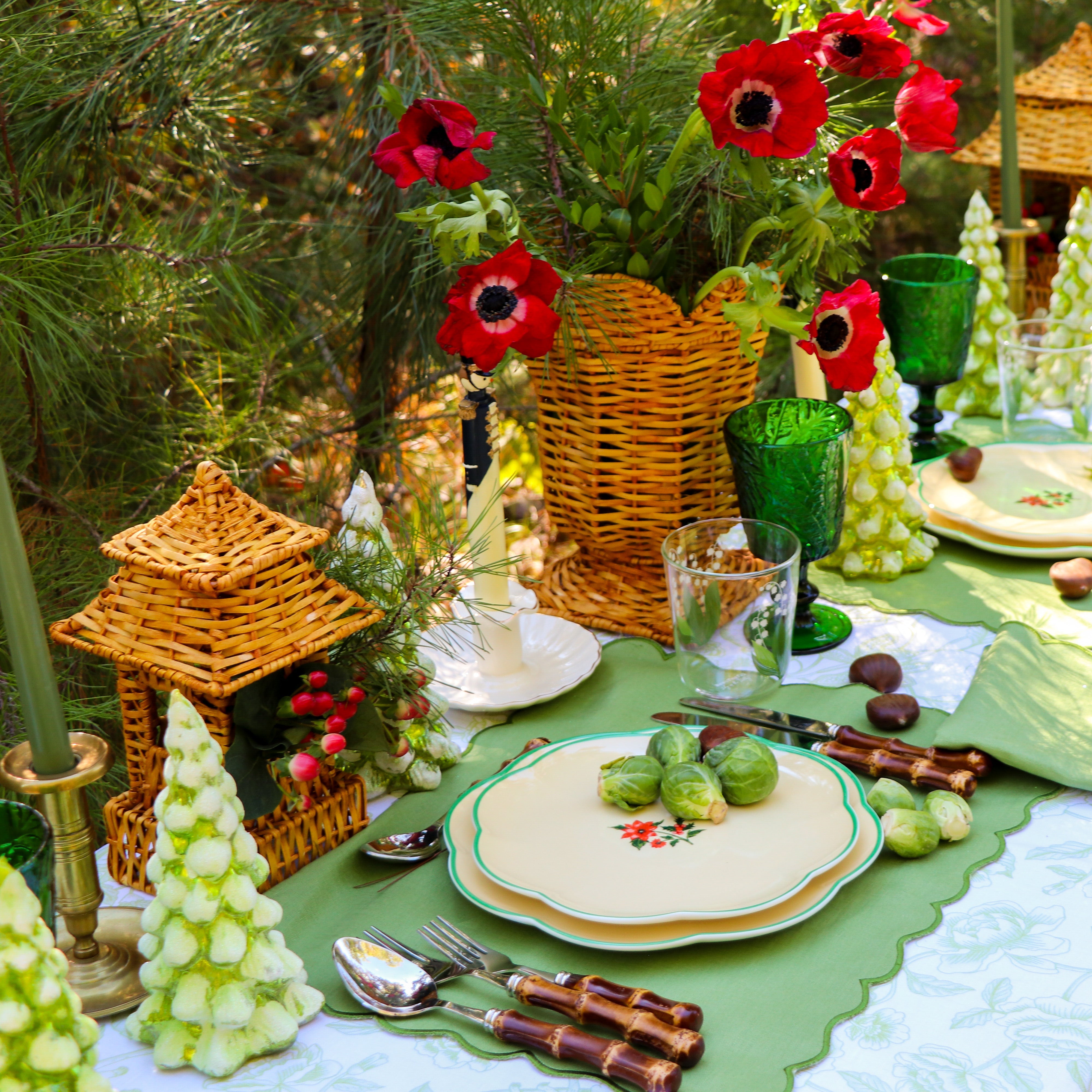 Winter-glow Pine Tree - Pair Ro'Table