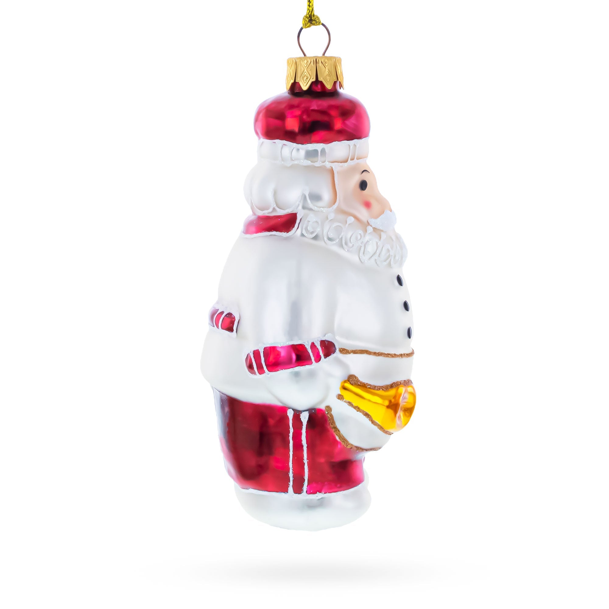 Santa the Cook Glass Christmas Ornament