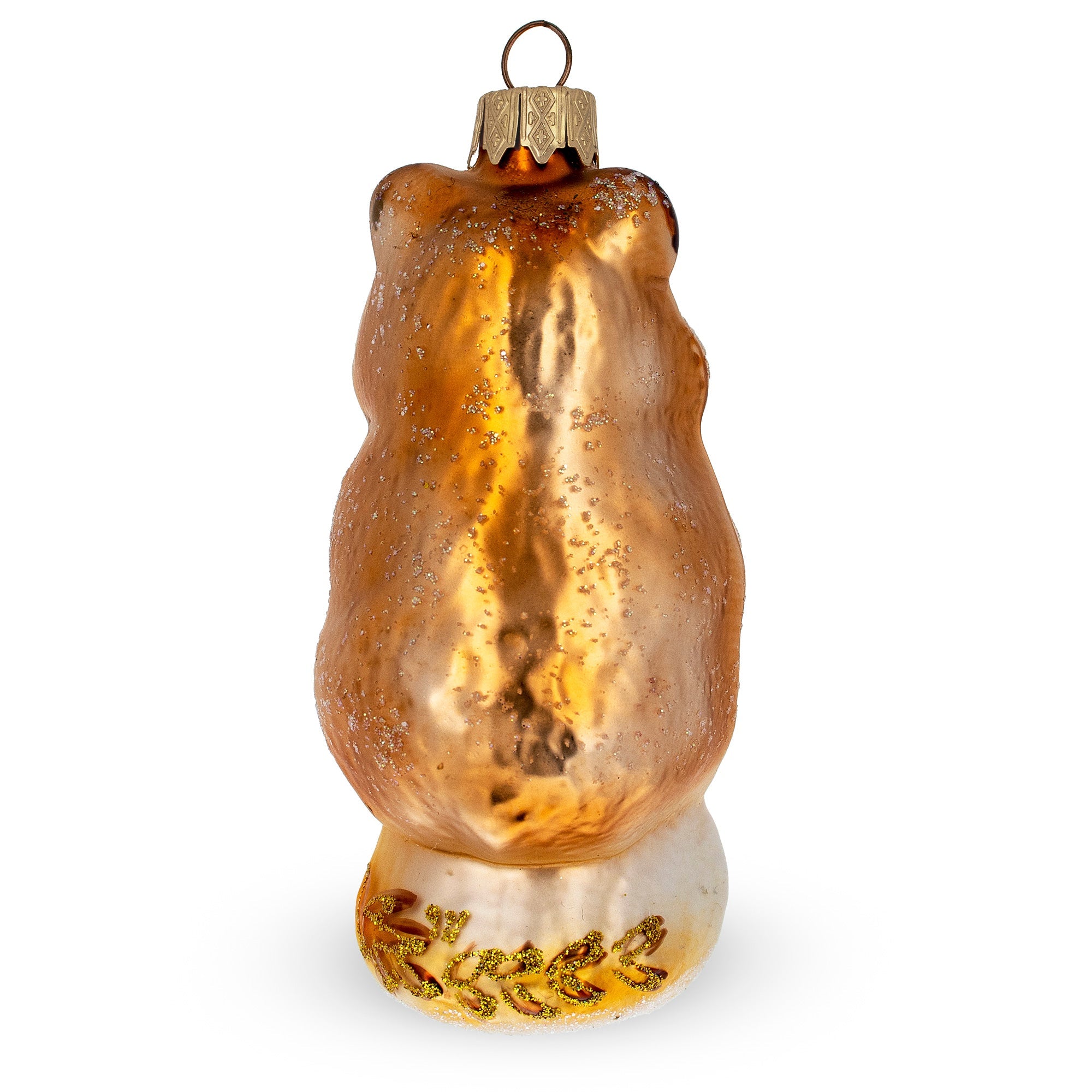 Hamster with Wheat Glass Christmas Ornament BestPysanky