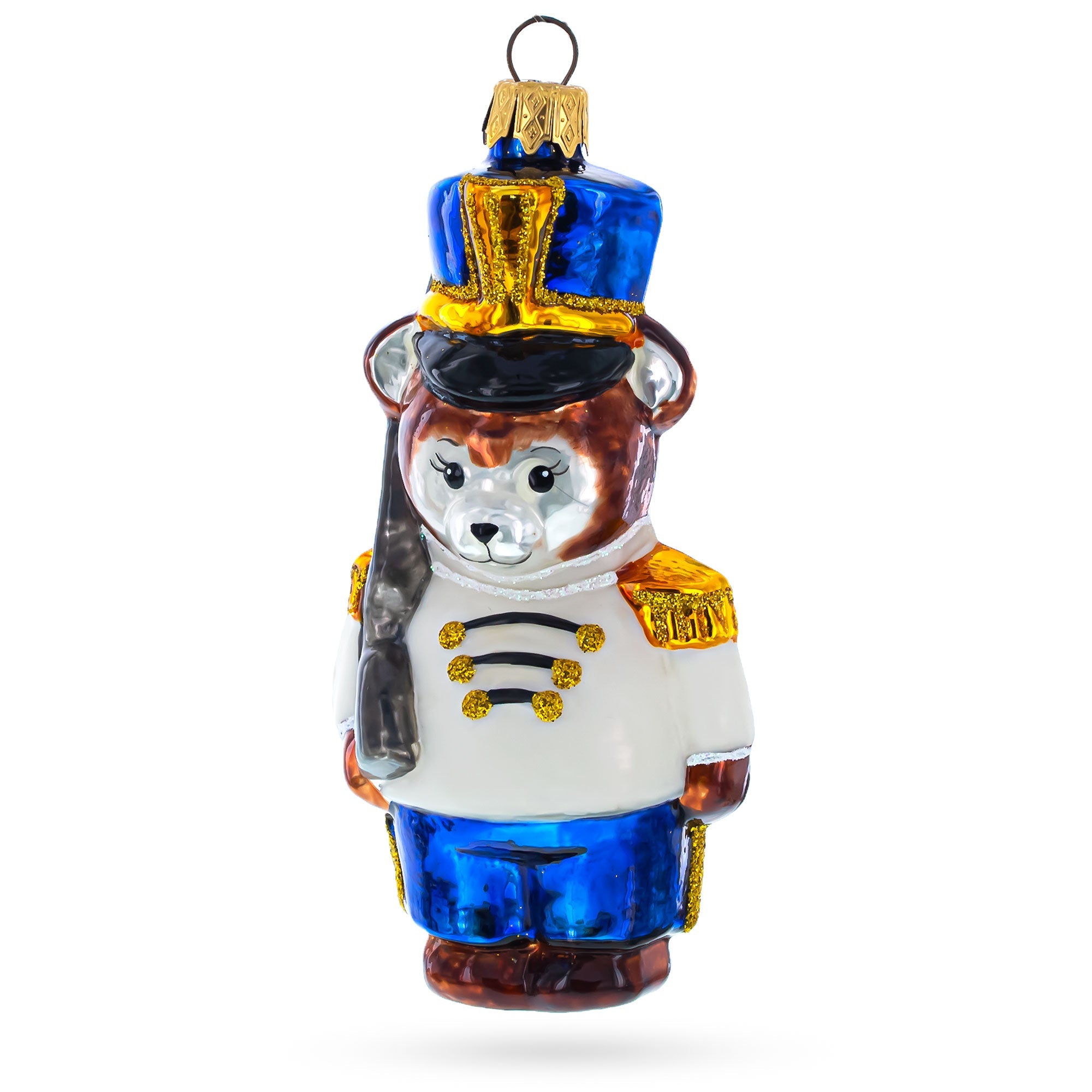 Nutcracker Bear Glass Christmas Ornament BestPysanky