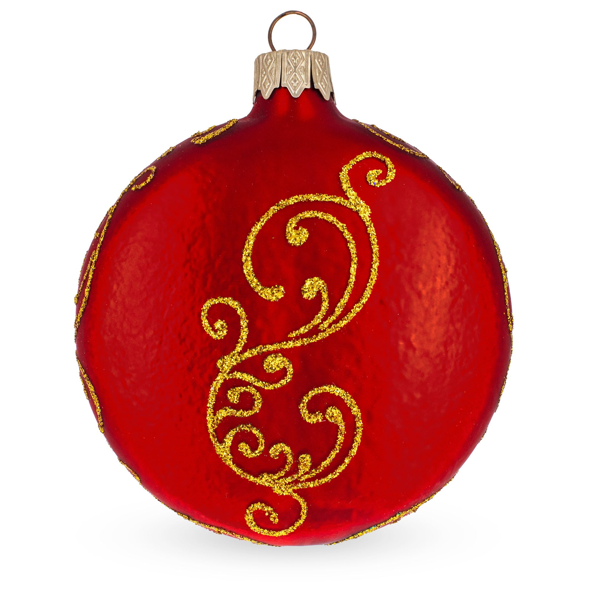 Vintage Style Girl and the Deer Decoupage Glass Christmas Ornament