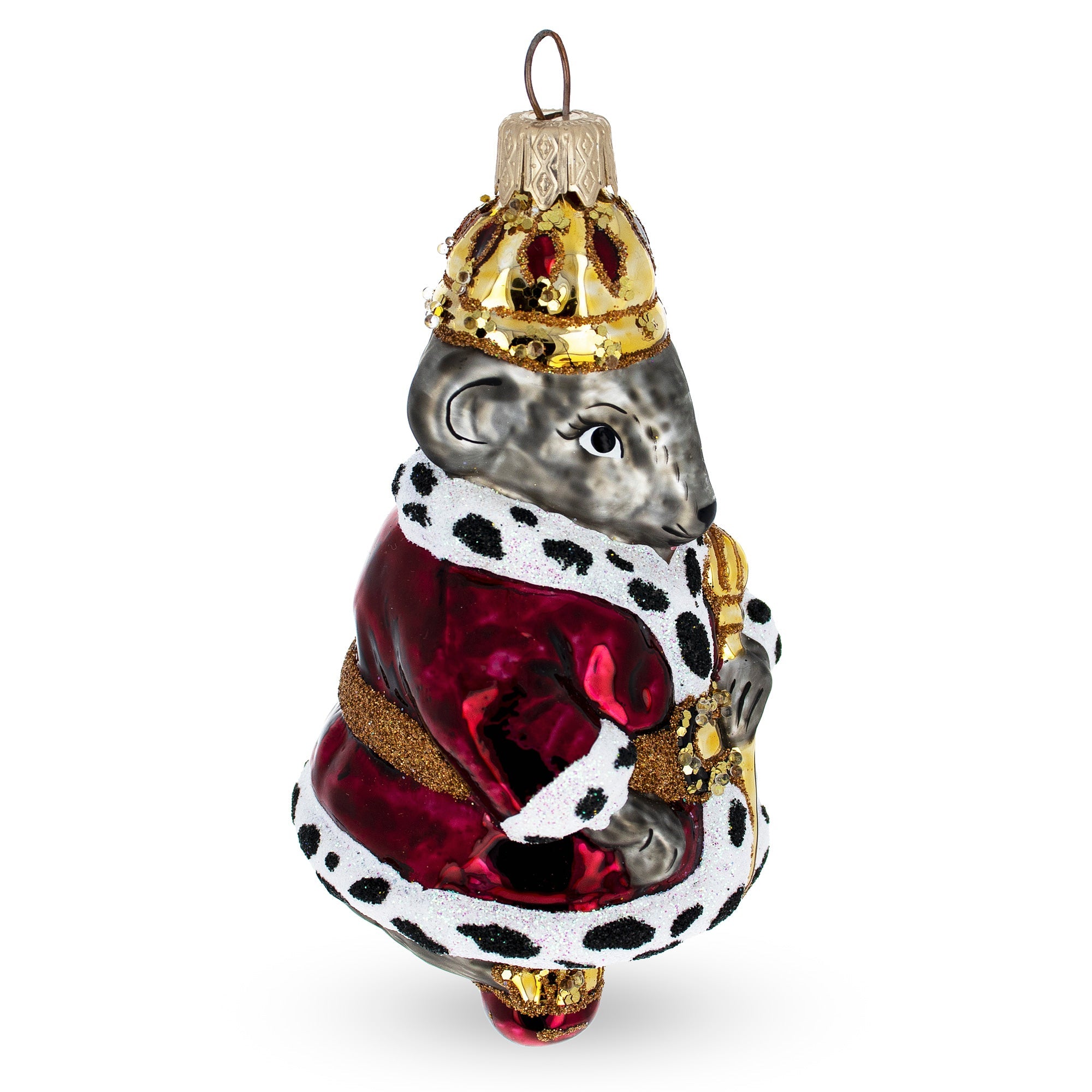 Mouse King Glass Christmas Ornament