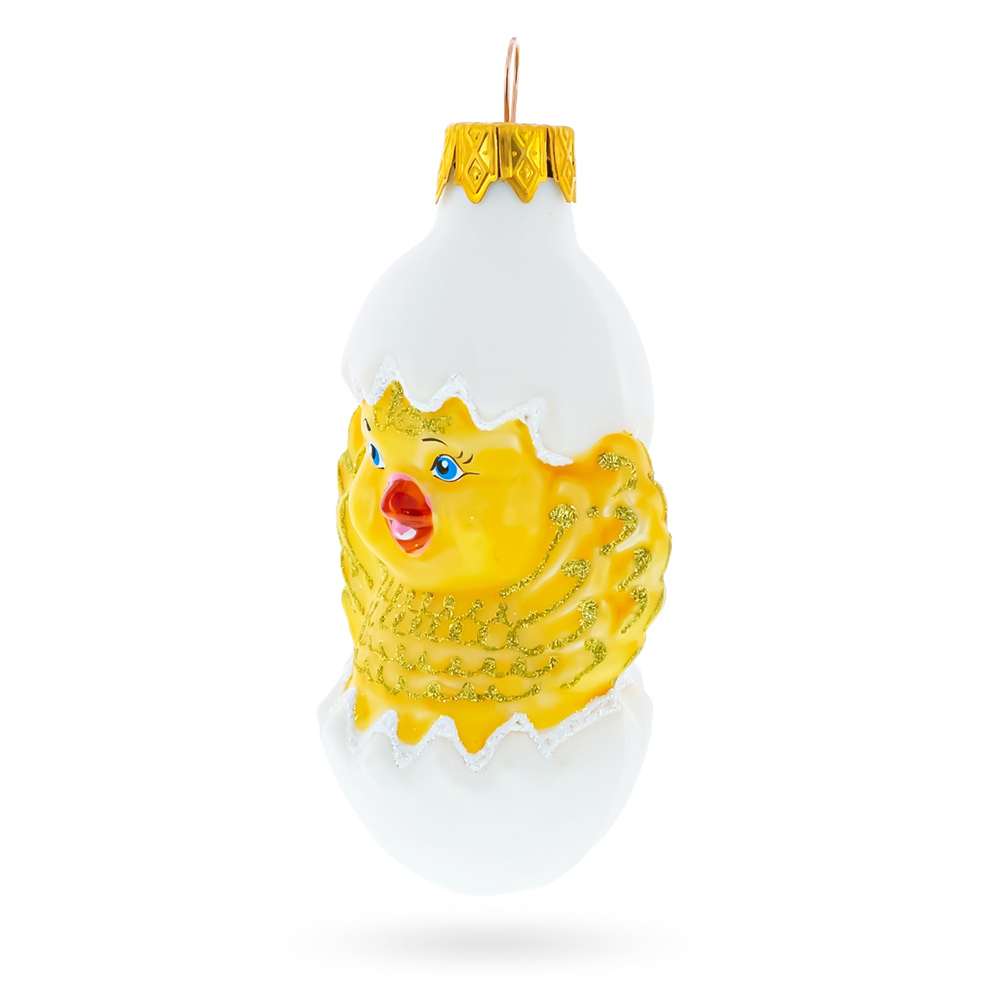 Baby Chick in Egg Glass Christmas Ornament BestPysanky