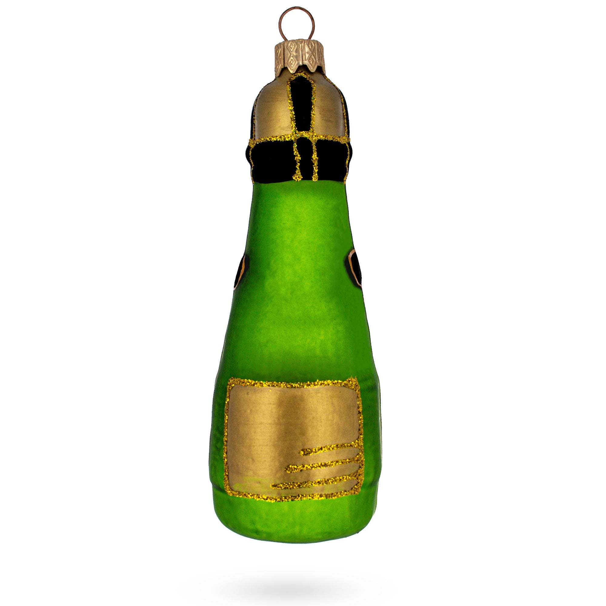 Bottle of Sparkling Wine Champagne Glass Christmas Ornament