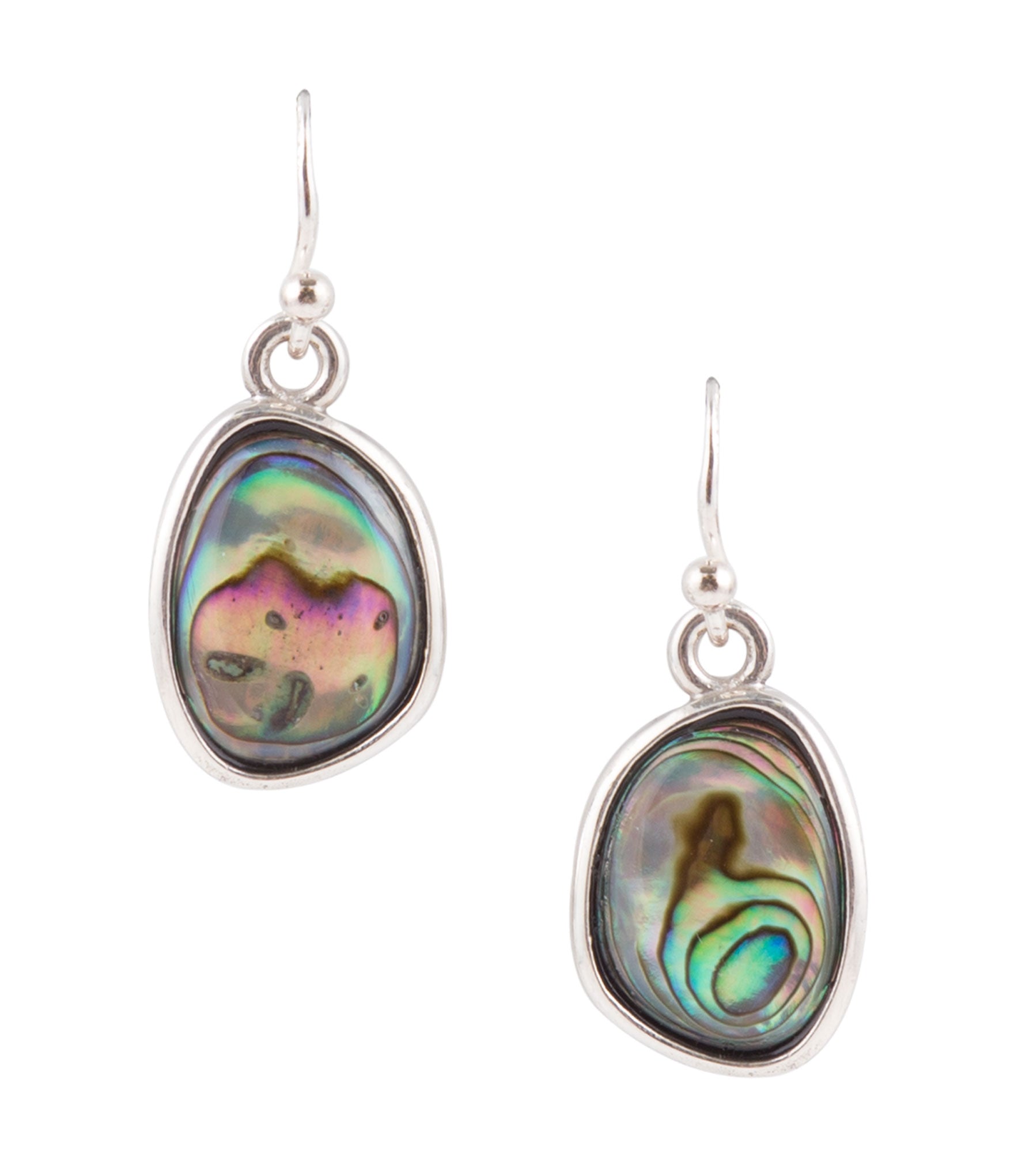 Blue Abalone and Sterling Silver Drop Earrings Barse Jewelry