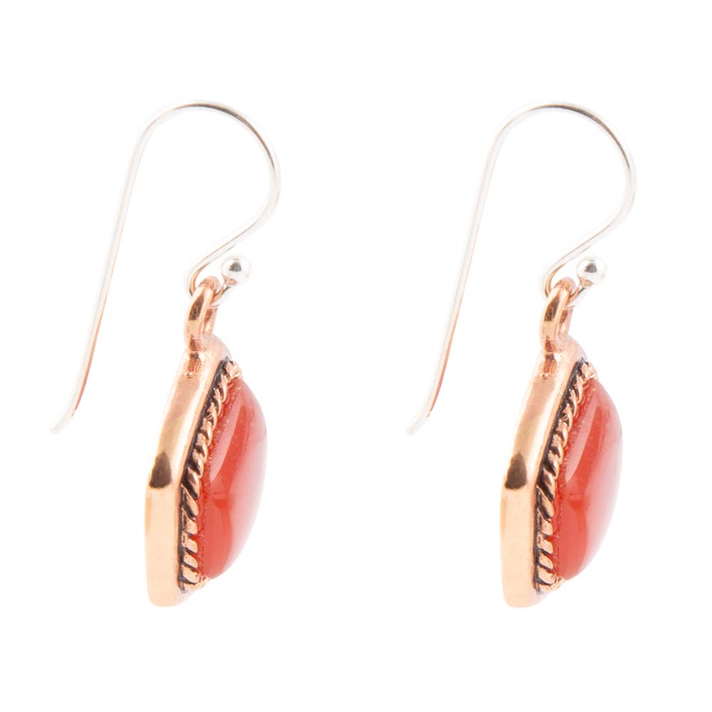 Abstract Carnelian and Copper Earrings Barse Jewelry