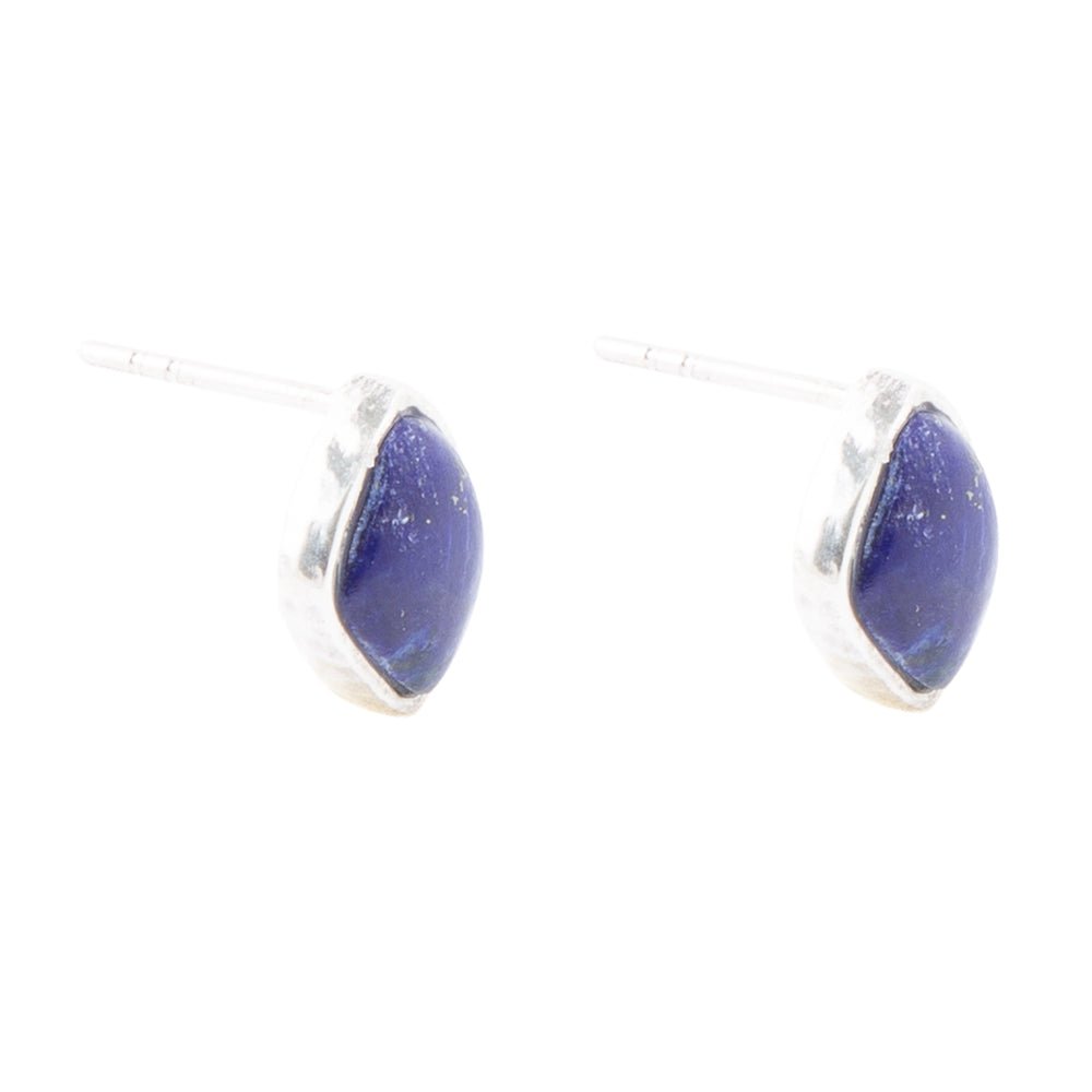 Abstract Blue Lapis and Sterling Silver Post Earrings Barse Jewelry