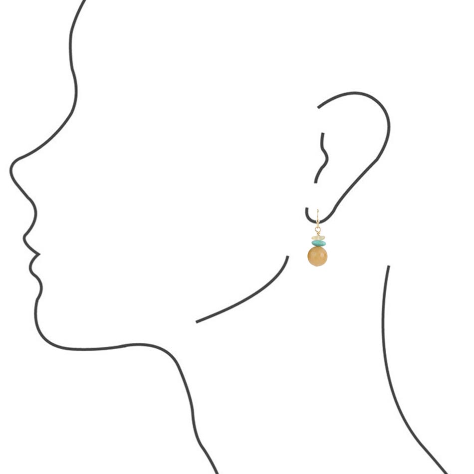 Agave Mixed Stone Earring Barse Jewelry