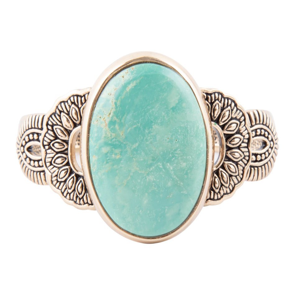 Agave Turquoise and Bronze Statement Cuff Bracelet Barse Jewelry
