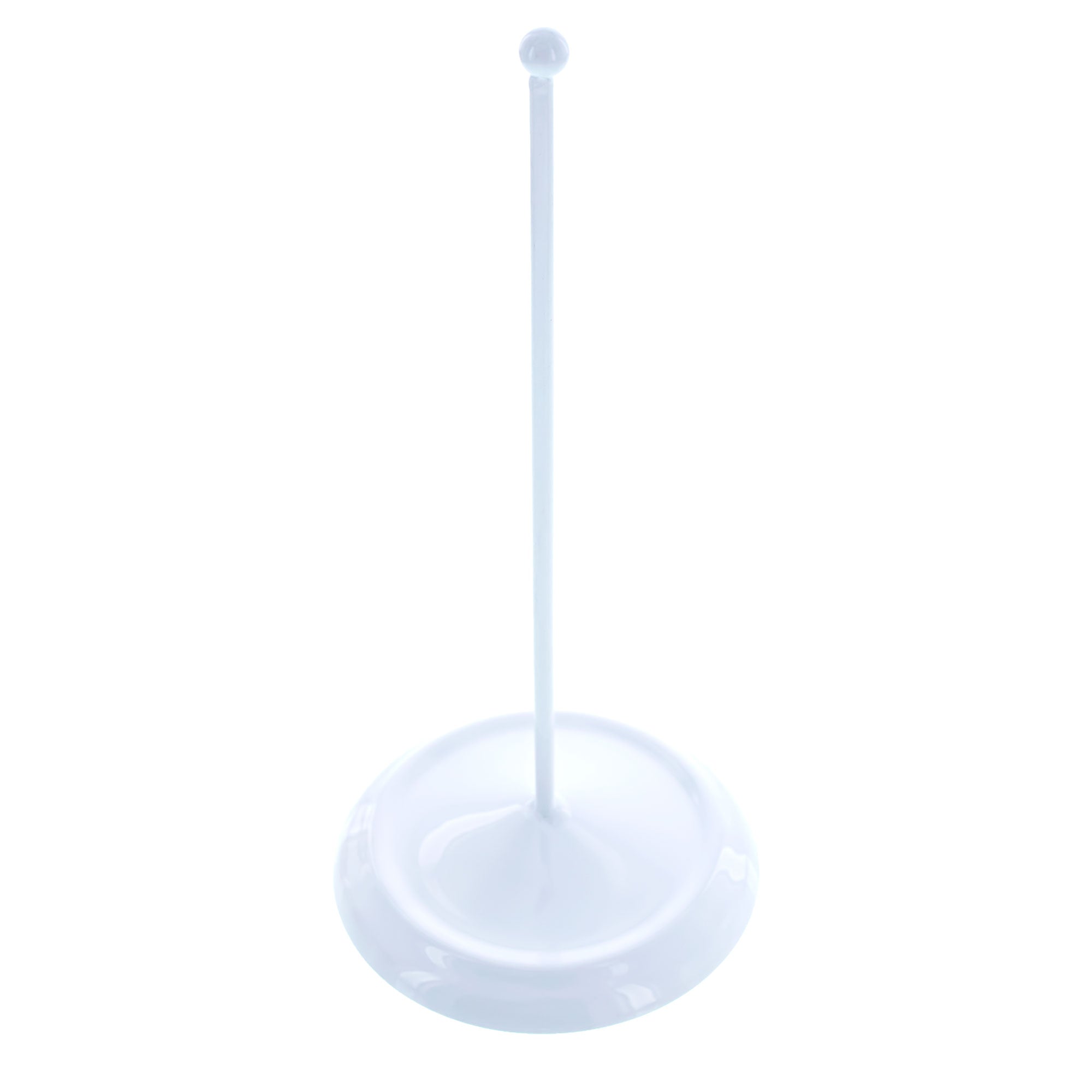 Upright White Metal Christmas Tree Topper Finial Stand Display Stand 7.2 Inches (Poland)