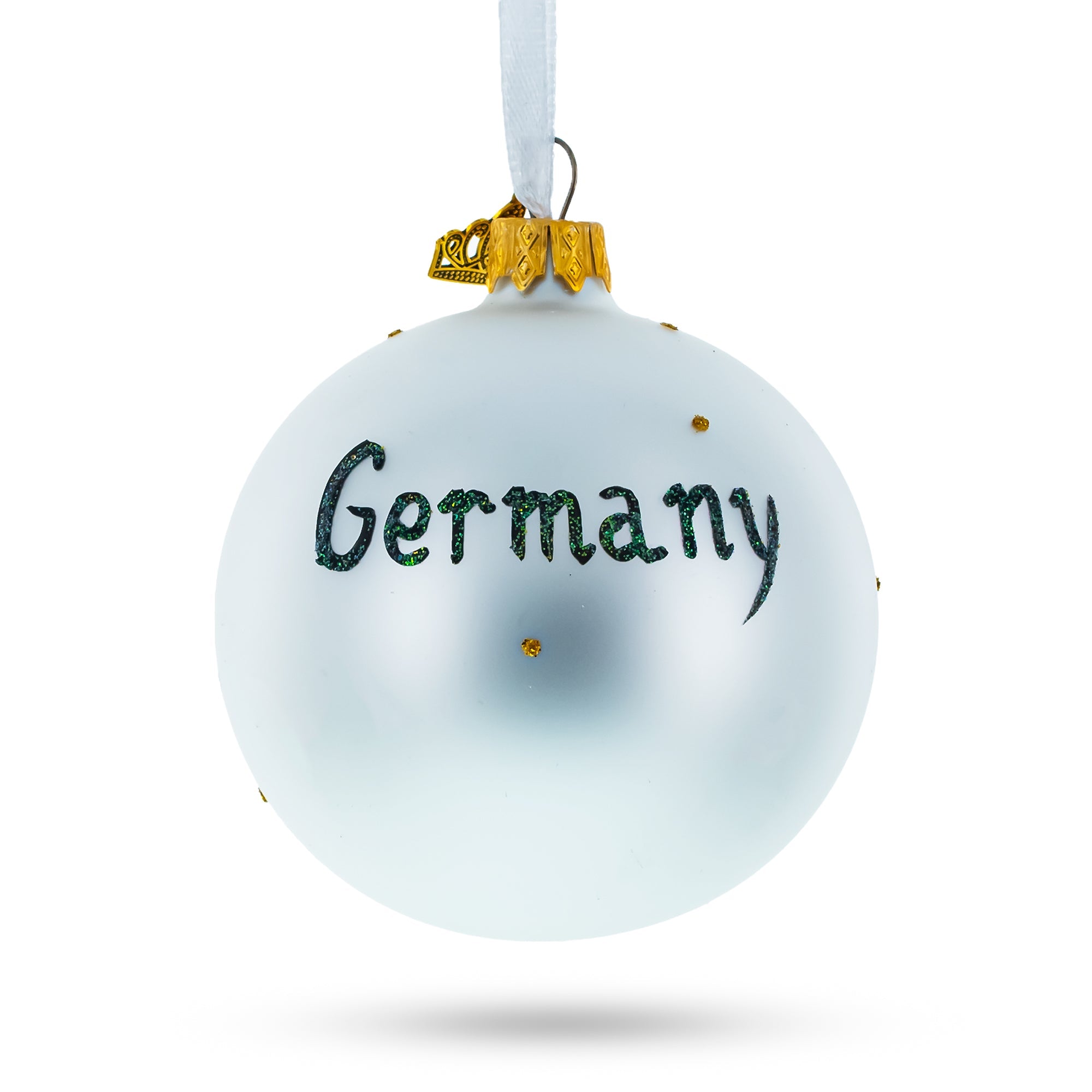 Flag of Germany Glass Ball Christmas Ornament 3.25 Inches BestPysanky
