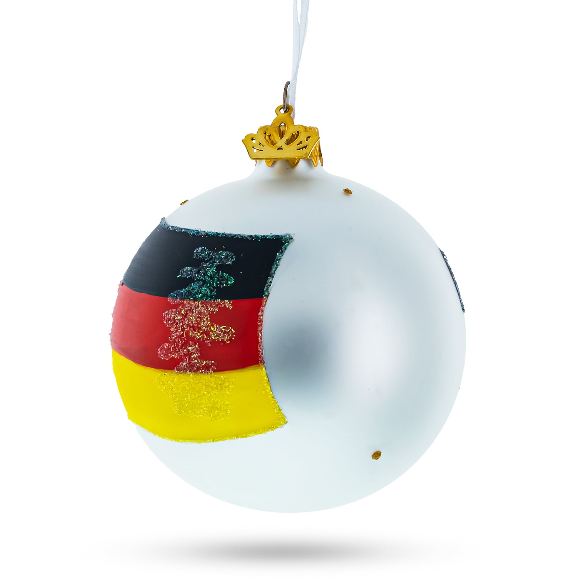 Flag of Germany Glass Ball Christmas Ornament 3.25 Inches BestPysanky