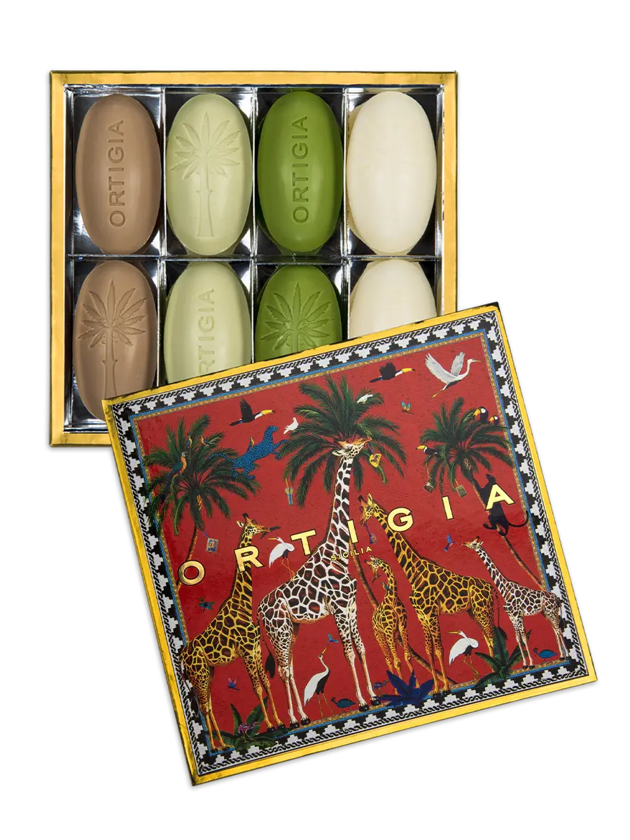 Ortigia Sicilia - Giraffe Red Assorted Soap - 8 Olive Oil Soaps