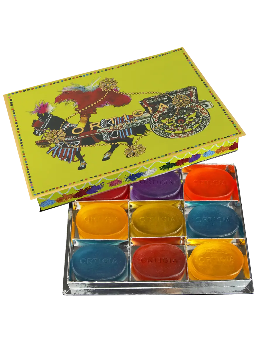 Ortigia Sicilia - Green Assorted Box - 9 Glycerine Soaps