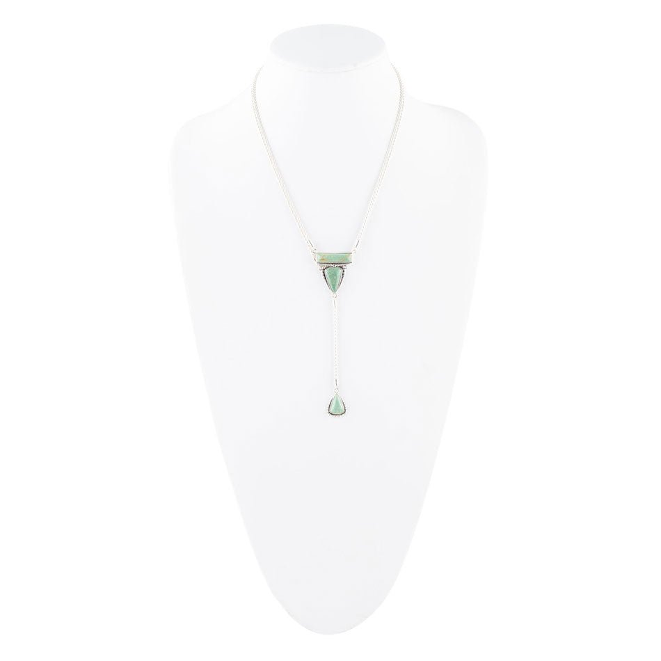 Begondor Green Turquoise Sterling Y Necklace Barse Jewelry