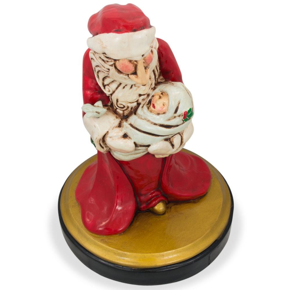 Santa Holding Newborn Figurine 6.5 Inches BestPysanky