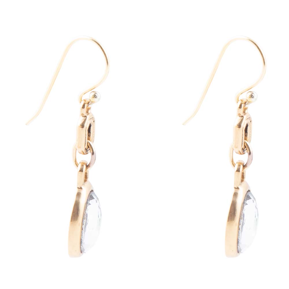 Black Mother of Pearl and Golden Bronze Drop Earrings Barse Jewelry