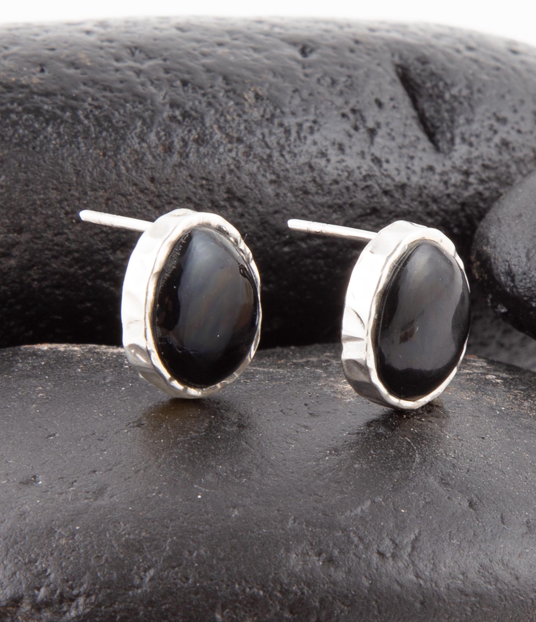 Black Onyx Post Earrings Barse Jewelry