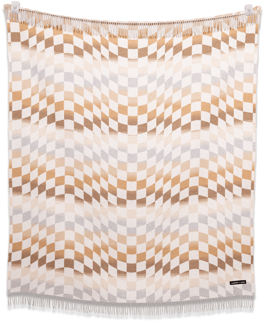 Checkered Palm Desert Blanket