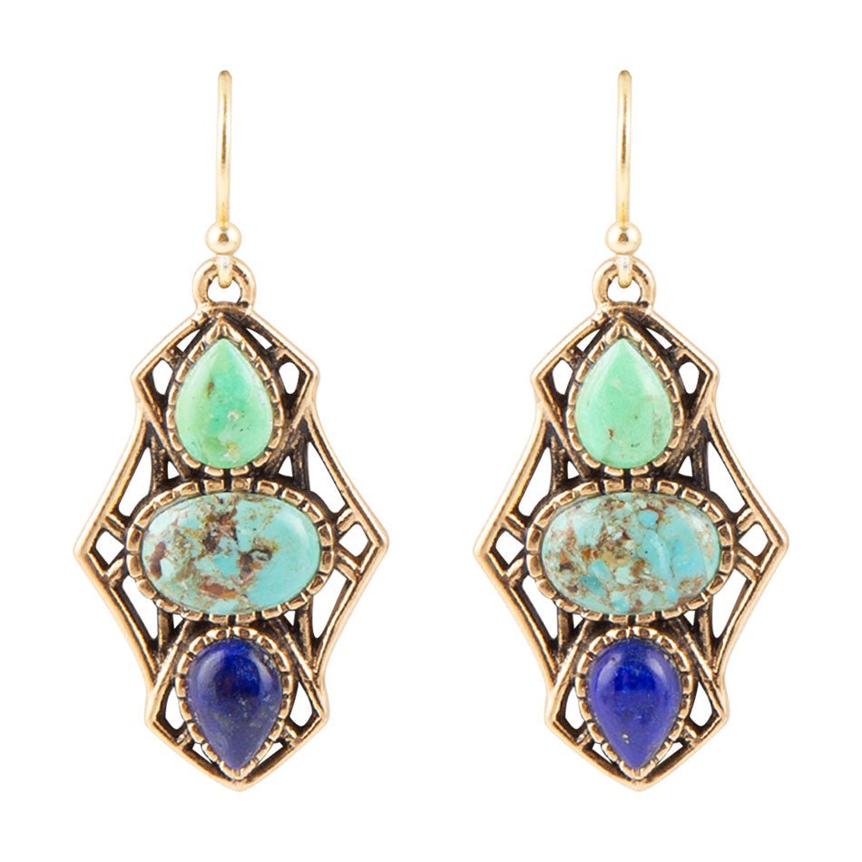 Blue Hues Multi Stone Earring Barse Jewelry