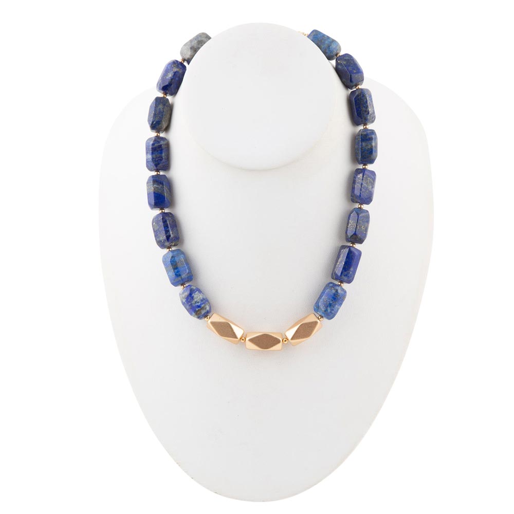 Blue Lapis Nugget Necklace Barse Jewelry