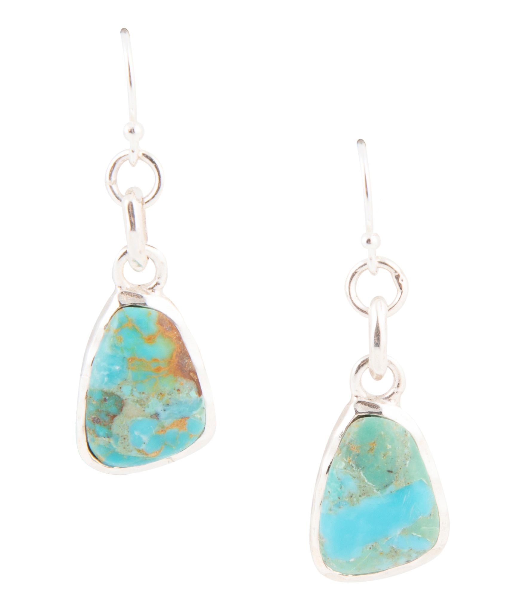 Blue Turquoise and Sterling Silver Drop Earrings Barse Jewelry